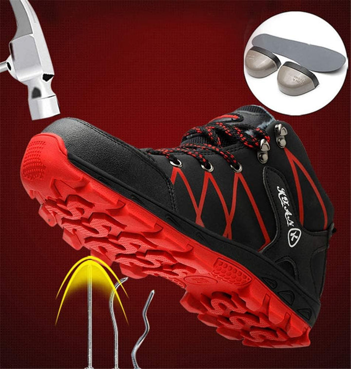 YisiNP Sicherheitsschuhe Herren Damen S3 Winter Arbeitsschuhe mit Stahlkappe Wasserdicht 41 EU Schwa