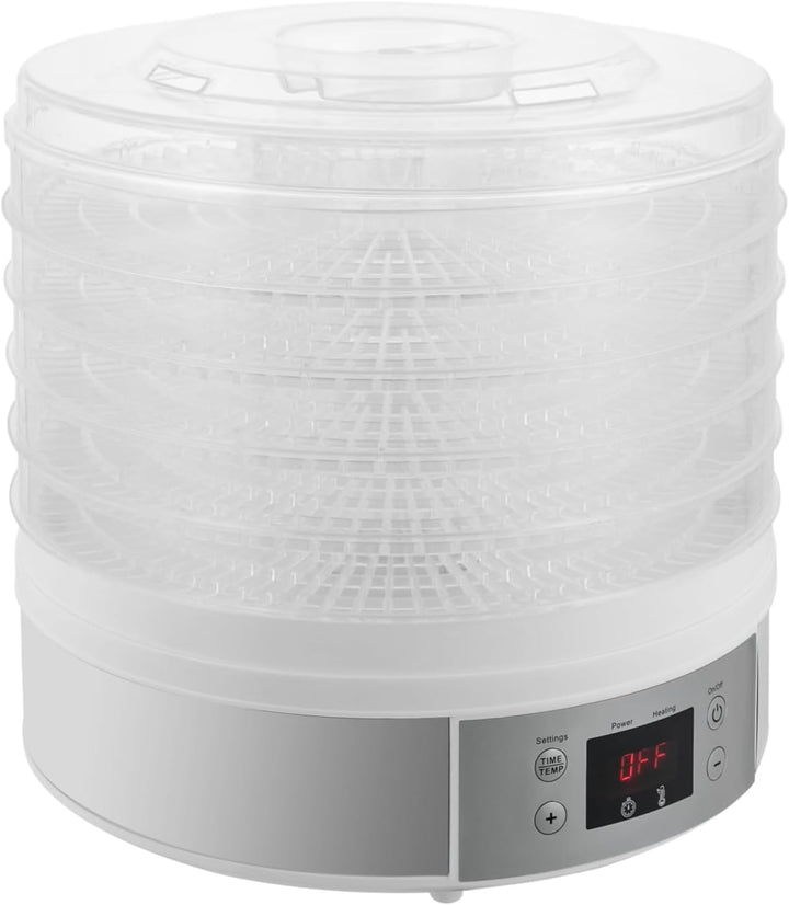 HarBin-Star Dürrautomaten, Food Dehydrator mit 5 stapelbaren und herausnehmbaren Tabletts, Einstellb