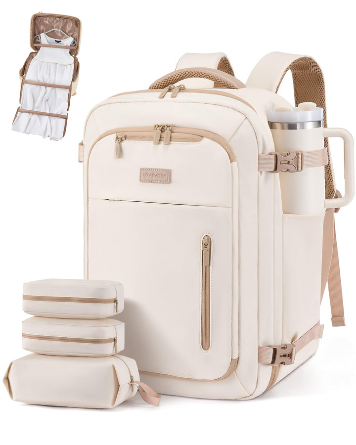 LOVEVOOK Handgepäck Rucksack Flugzeug, Reiserucksack Damen gross, Laptop Travel Backpack Women 18 Zo