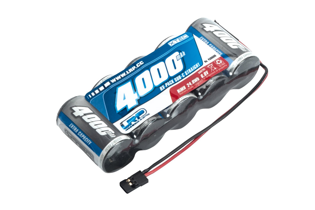 LRP Electronic 430609 - XTEC 1/5 RX-Pack Straight SubC NiMH, JR, 6.0V, 4000 mah