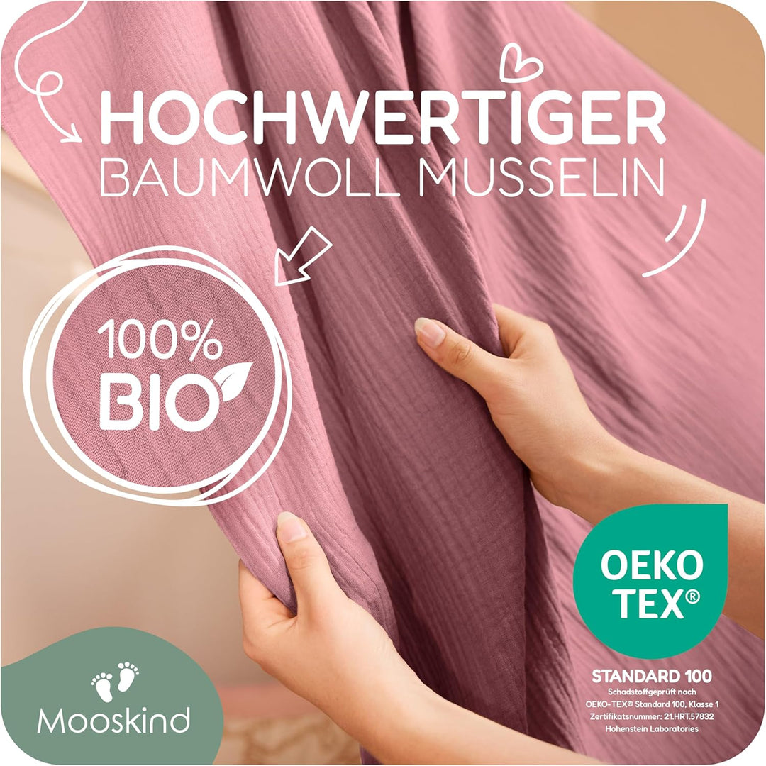 Hausbett Himmel – Aus weichem Musselin in 7 Farben – 100% Bio-Baumwolle – Traumhafte Hausbett Deko &amp;