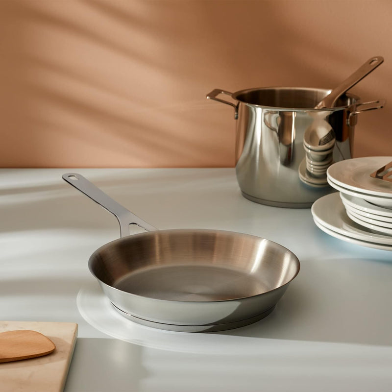 Alessi "POTS&PANS" Pfanne aus Edelstahl,28 cm 28 cm Silber, 28 cm Silber