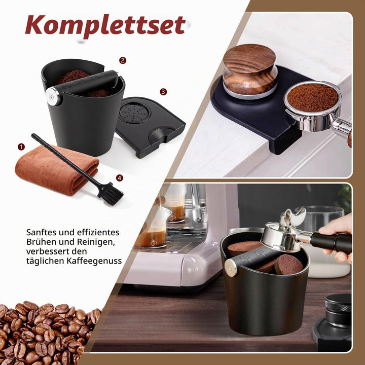 ABS Abklopfbehälter für Siebträger mit Grossem Fassungsvermögen, Knock Box Geräuscharm, Kaffeesatz A