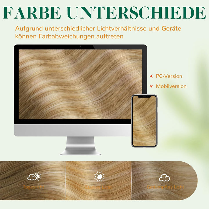 Easyouth Tape in Extensions Echthaar Balayage Tape in Haar Extensions Remy Menschenhaar Tape in Echt