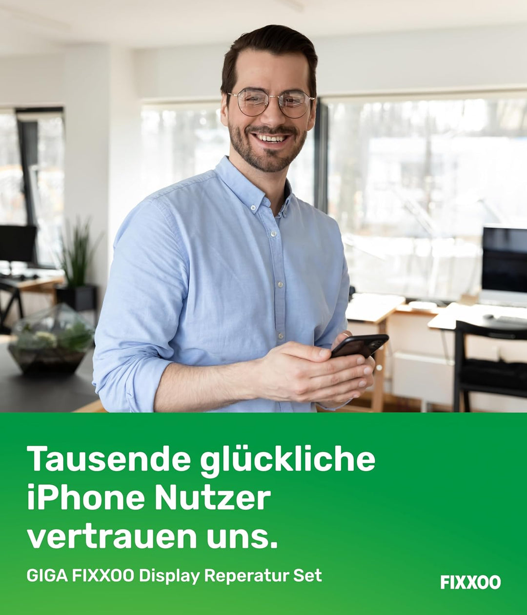 GIGA Fixxoo® iPhone X Display Original [inkl. Werkzeug-Kit] - Retina LCD Glas mit Touchscreen - Orig