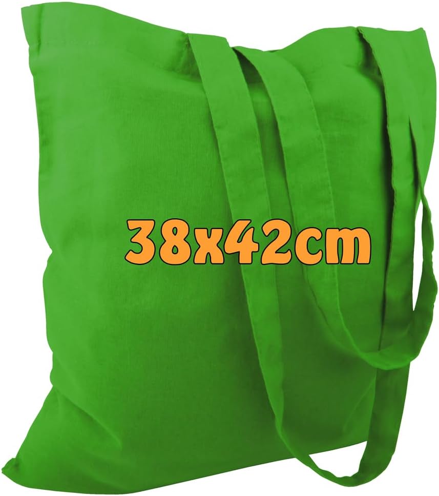 Cottonbagjoe Baumwolltaschen | 38x42 cm | unbedruckt | mit zwei langen Henkeln | bemalbar | Öktex 10