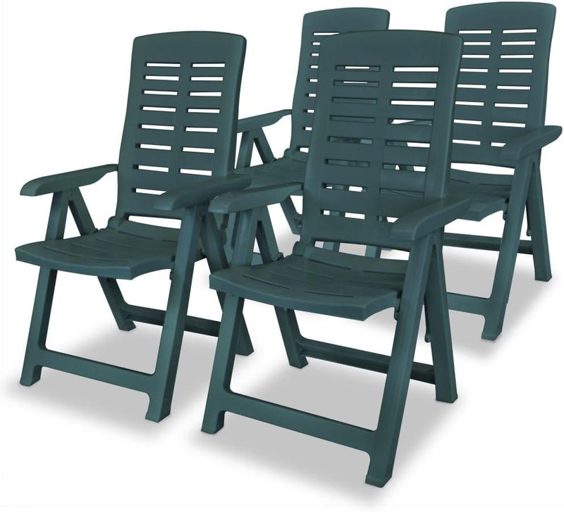 Festnight 4 STK. Verstellbare Gartenstühle Kunststoff Gartenstuhl Liegestuhl Klappbar Stühle 60 x 61