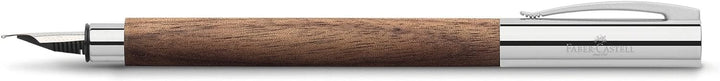 Faber-Castell 148582 - Füllfederhalter AMBITION Nussbaum, Federbreite EF, inkl. Geschenkverpackung u