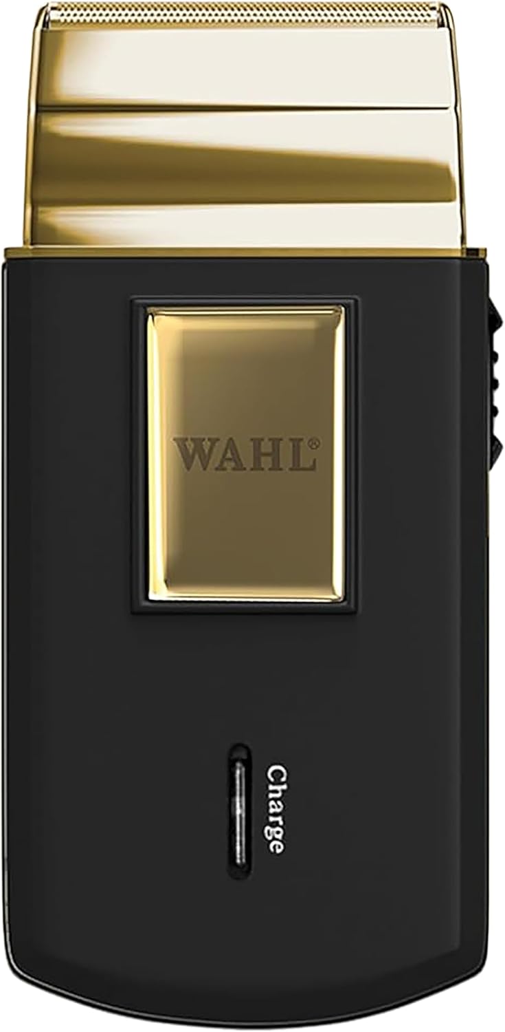 Wahl Travel Shaver Gold Edition- Schnurloser und wiederaufladbarer Elektrorasierer für Männer, ideal