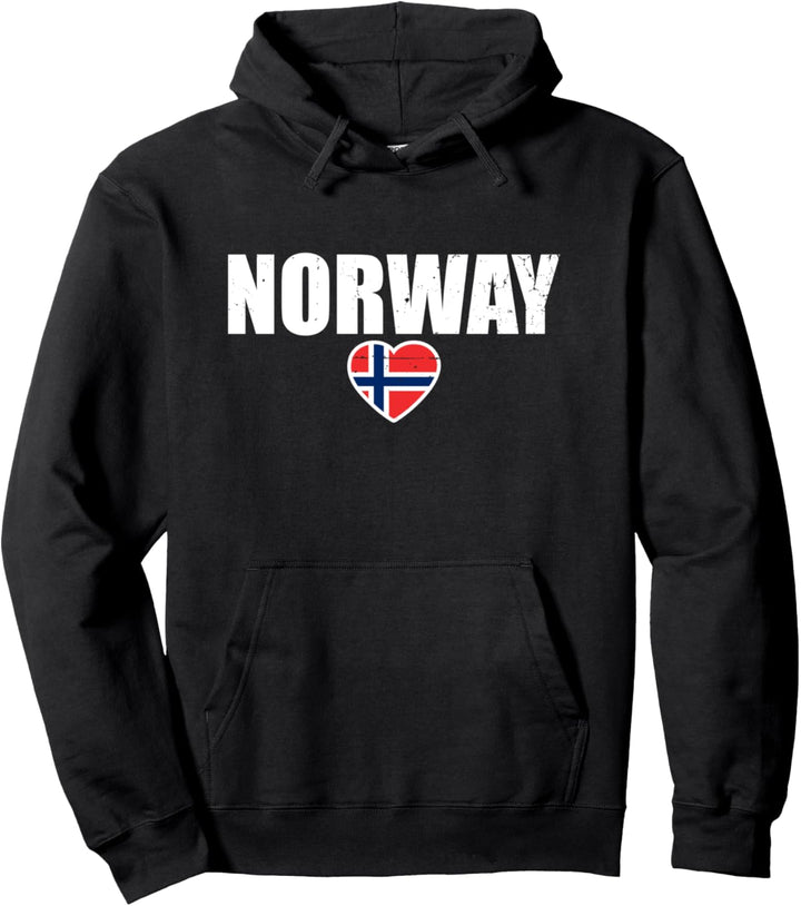 Norway Norwegen Herz Norwegische Flagge Norweger Pullover Hoodie