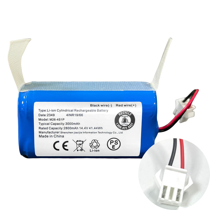 XITAIAN 14.4V 36Wh 2600mAh INR18650 M26-4S1P Ersatzakku für ECOVACS Roboter Staubsauger 2349 4INR19/