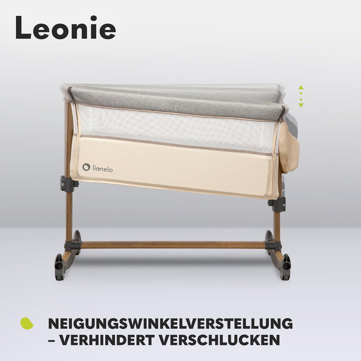Lionelo Leonie 3 IN 1 Babybetten Babybett, Schaukelfunktion, 5-stufige Höhenverstellung, Schräglage,