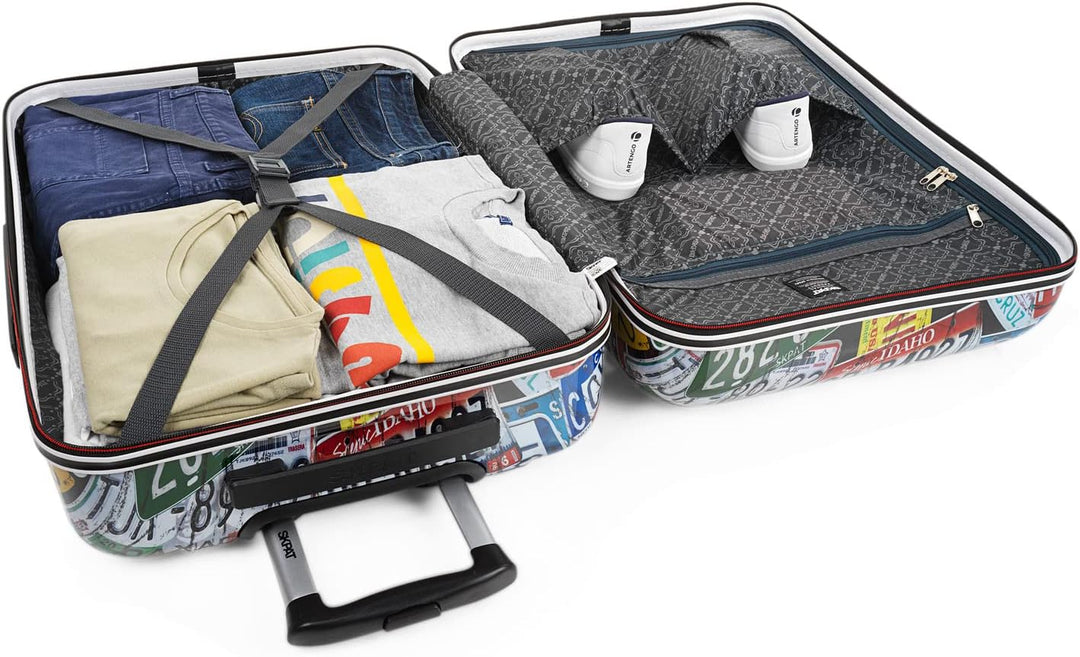 SKPAT - Koffer Mittelgross - Polycarbonat hochwertiger und Stabiler reisekoffer mit Rollen - Koffer