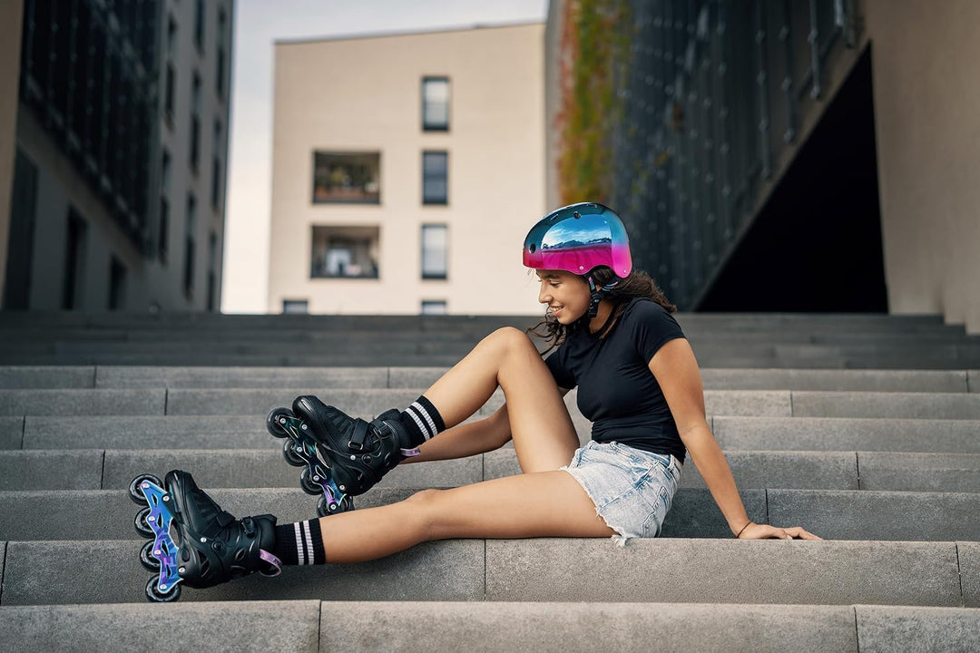RAVEN Inline Skates Inliner für Kinder und Erwachsene OPTIONAL 2in1 mit Schlittschuhen verstellbar O