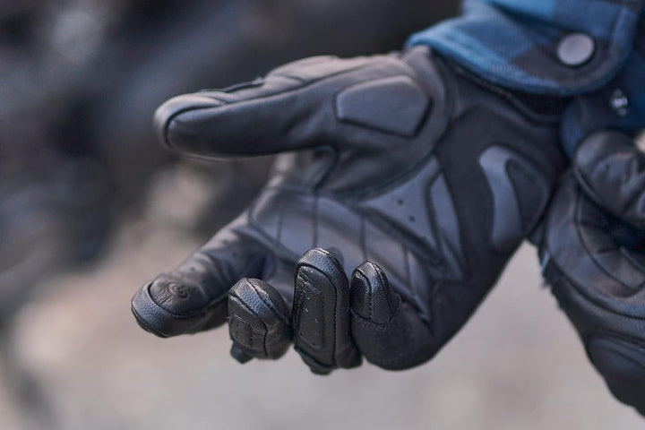 SHIMA SPARK 2.0 Motorradhandschuhe Herren | Touchscreen, Sommer, Sport Leder Handschuhe mit TPU Knöc