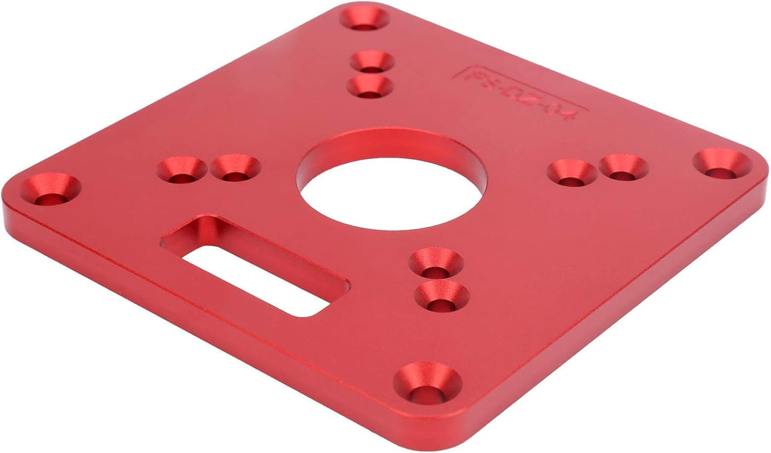 Router Base, Flip Board aus Aluminiumlegierung, Router Sub Base Plate mit Vorgebohrten Löchern Kompa