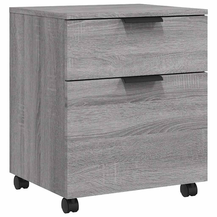 vidaXL Aktenschrank Mobil mit Rollen, Rollschrank Rollcontainer für Büro, Büroschrank mit viel Staur