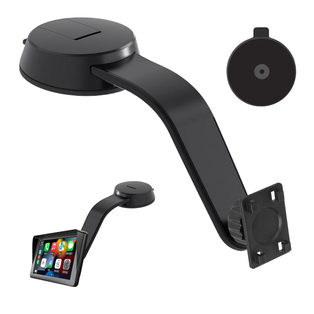 Saugnapfhalterung für Carplay-Bildschirm, Verstellbarer Arm aus Aluminiumlegierung, Low Profile Arma