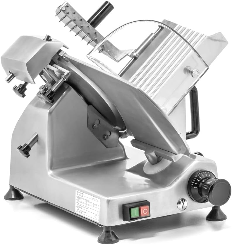 Forgast Fleisch Allesschneider | 30cm | Klingen Aufschnittmaschine | Wurstschneidemaschine mit einst