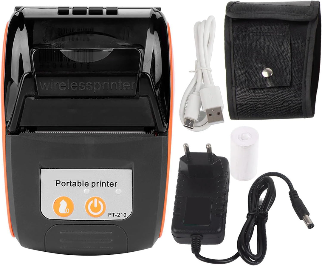 FastUU USB-Thermoempfangsdrucker, Bluetooth Wireless Portable Receipt Printer, 58 mm Mini Portable P