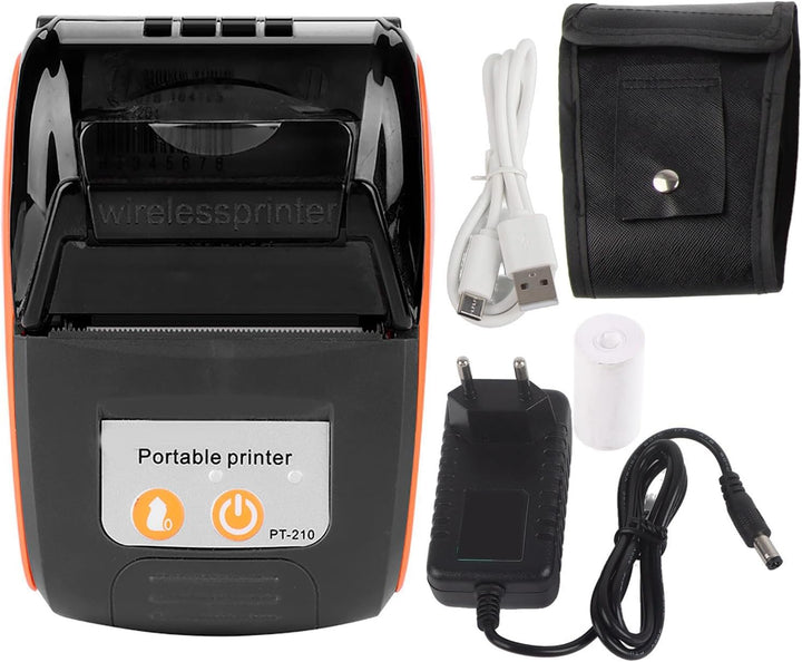 FastUU USB-Thermoempfangsdrucker, Bluetooth Wireless Portable Receipt Printer, 58 mm Mini Portable P