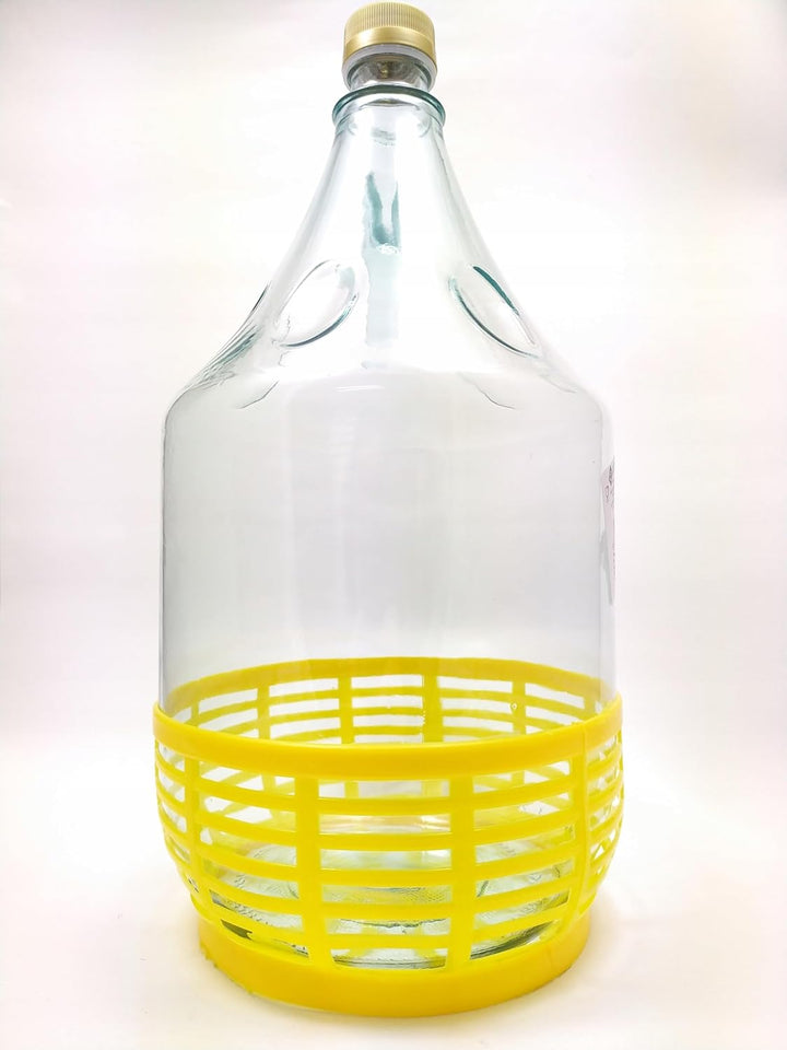 Unbekannt 4 STÜCK 5L GLASBALLON mit Kunststoffkorb Weinballon GÄRBALLON GLASFLASCHE