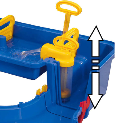 BIG - Waterplay Niagara - Wasserbahn blau, 130 x 90 x 22cm grosse Bahn, mit 3 Booten, Wasserflugzeug