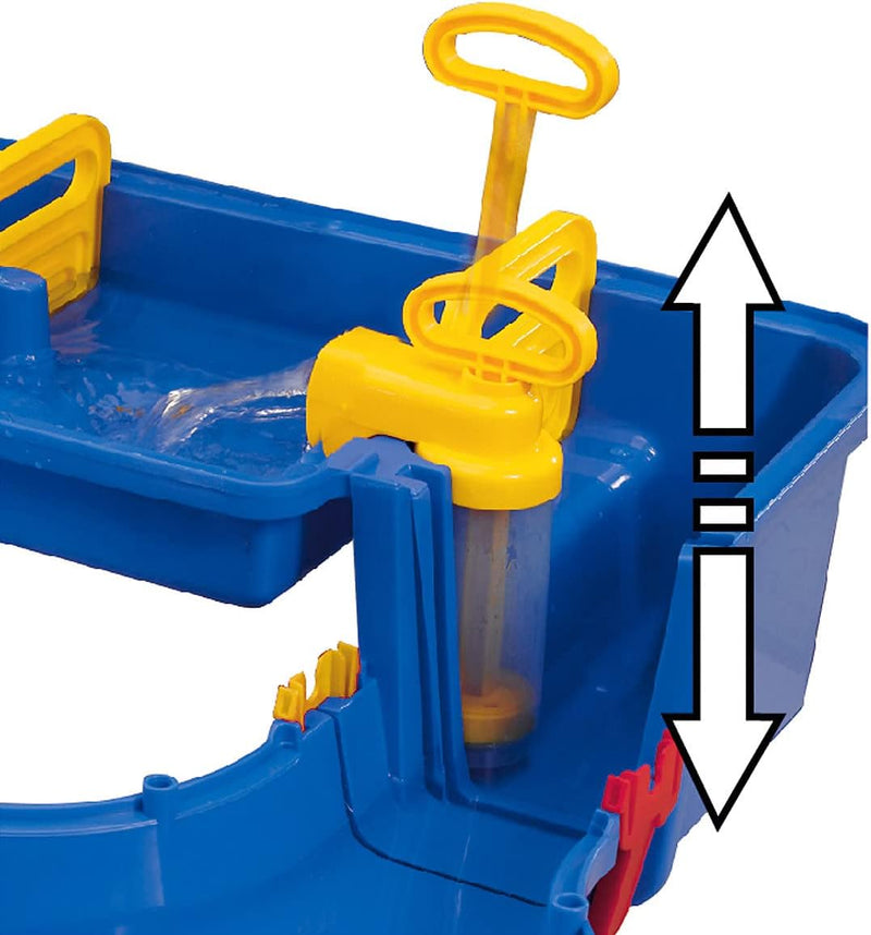 BIG - Waterplay Niagara - Wasserbahn blau, 130 x 90 x 22cm grosse Bahn, mit 3 Booten, Wasserflugzeug