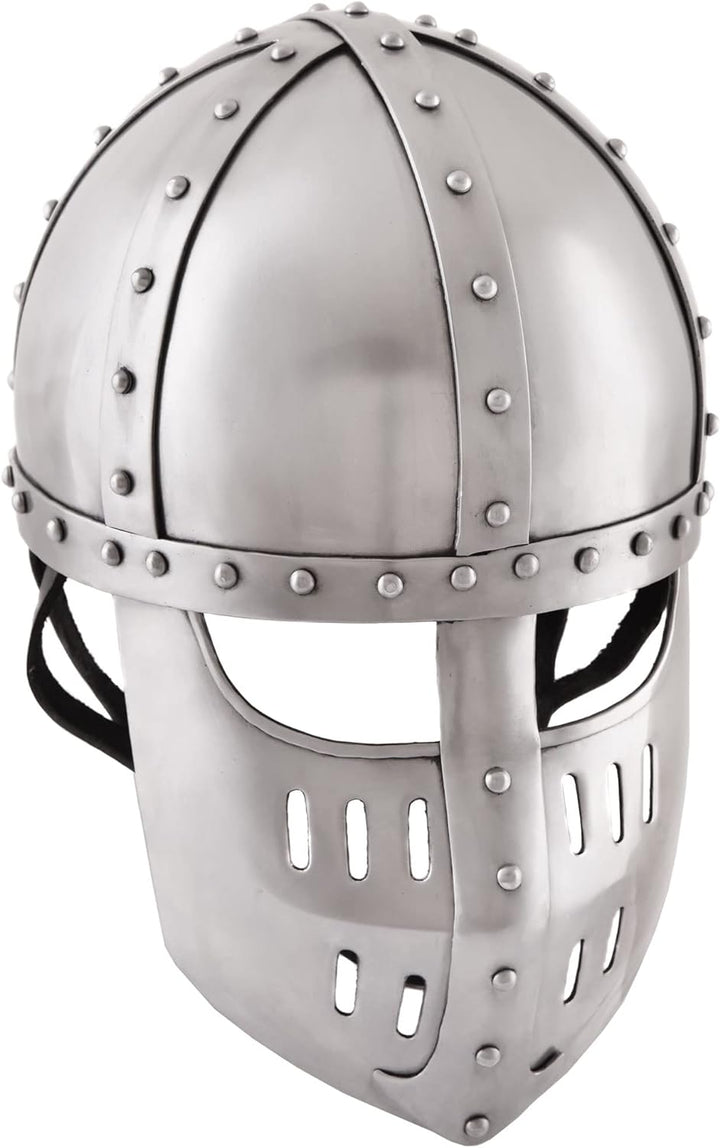 Ulfberth Hochmittelalter Spangenhelm mit Gesichtsplatte, Gr. M schaukampftauglich