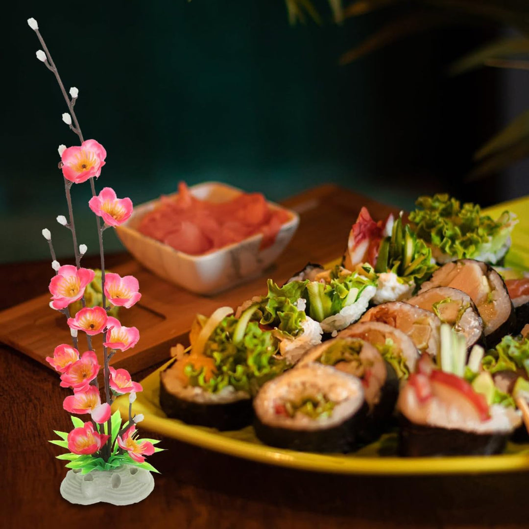 BESPORTBLE 4 StüCk Sashimi Dekoration Blume KüNstliche Sushi Teller Deko Japanische Plattendekoratio