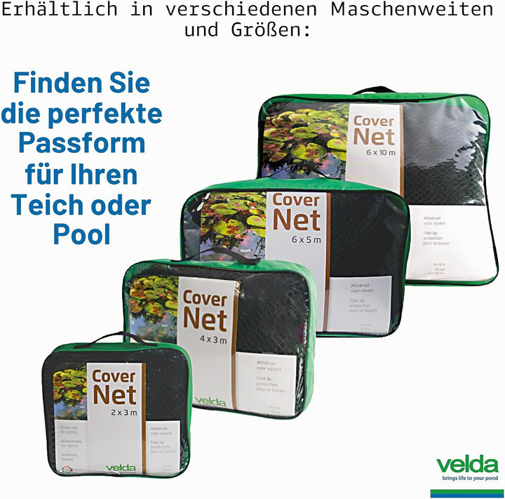 VELDA Teichnetz Feinmaschig 2x3m, Vogelschutznetz engmaschig, Laubnetz Feinmaschig, Fischreiher Abwe
