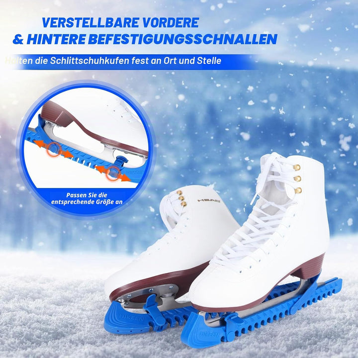 BOOSTEADY Schlittschuhschutz Verstellbarer Spatenschutz Kufenschoner für Eishockeyschlittschuhe Schl