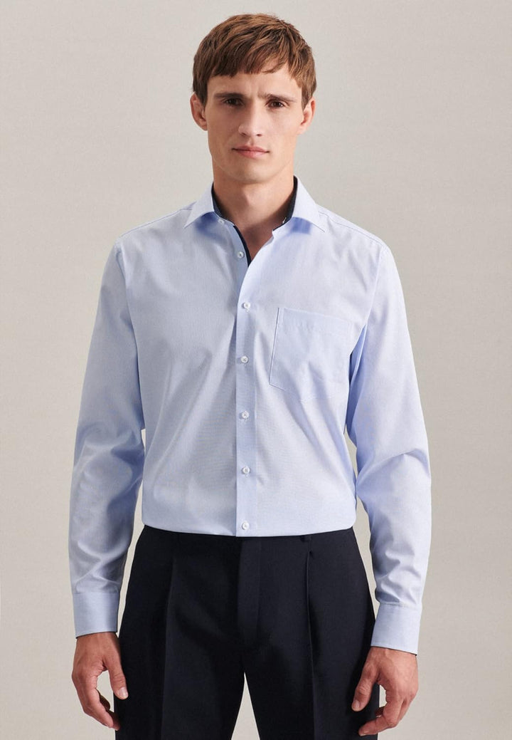 Seidensticker Herren Hemd 38 Hellblau, 38 Hellblau