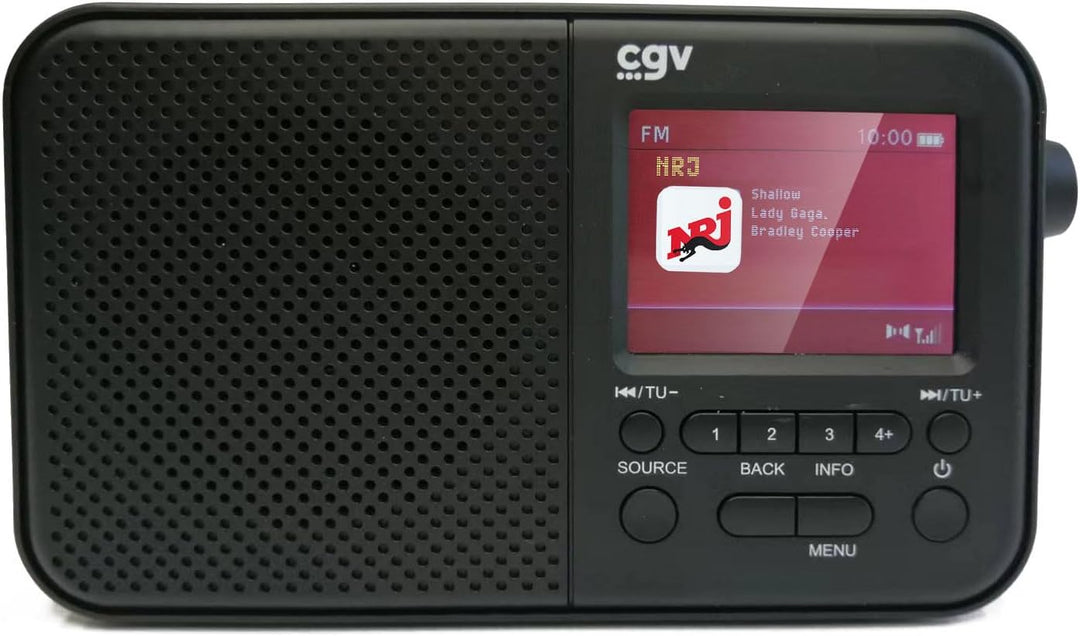 Tragbares Radio, wiederaufladbar, DR7+: FM und Dab+, mit Akku, programmierbarem Wecker, Farbdisplay,
