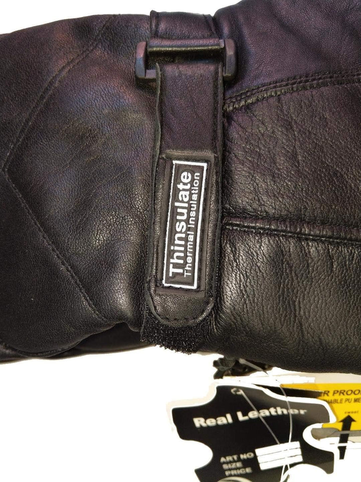 Herren Thermo-Handschuhe Leder Wasserdicht Innenfutter Für Motorrad & Winter Thinsulate - M, M