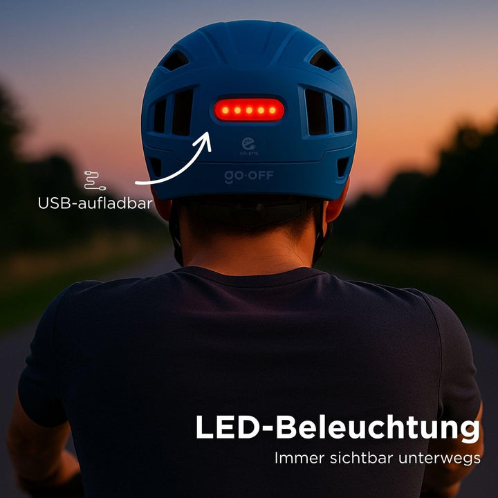 GOOFF Pilot S-Pedelec Helm - Schutz für schnelle E-Bike Fahrten – Fahrradhelm mit Visier und Licht –