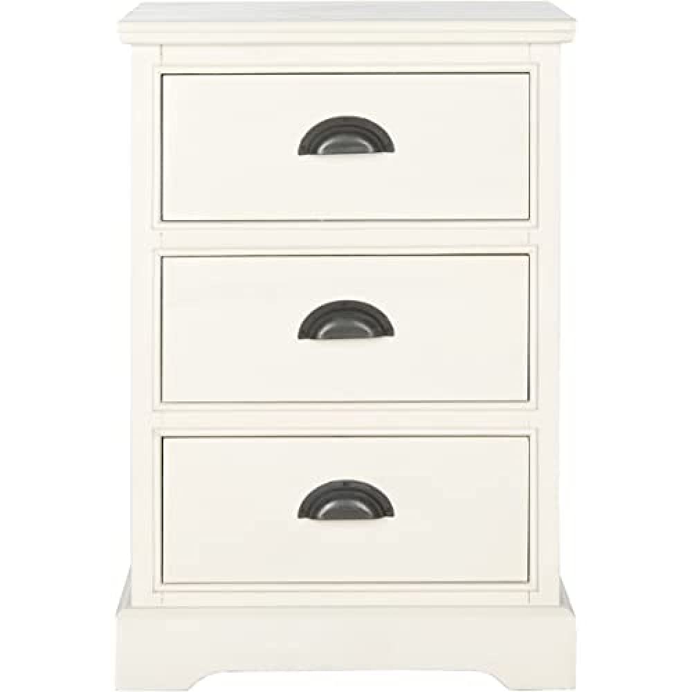 Safavieh EUH5717 Beistelltisch Mit DREI Schubladen, Holz, Grau, 45 x 34 x 67.94 cm, Grau