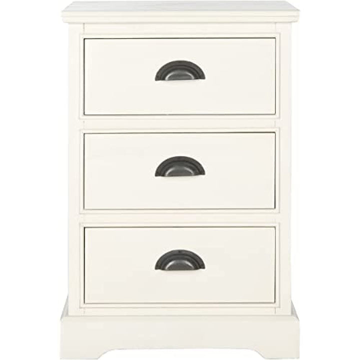 Safavieh EUH5717 Beistelltisch Mit DREI Schubladen, Holz, Grau, 45 x 34 x 67.94 cm, Grau