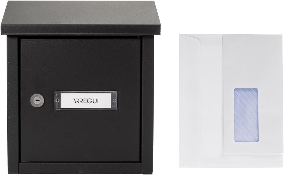 ARREGUI V4094 Durchwurfbriefkasten aus Verzinktem Stahl, Mauerdurchwurf Briefkasten in Grösse S (DIN