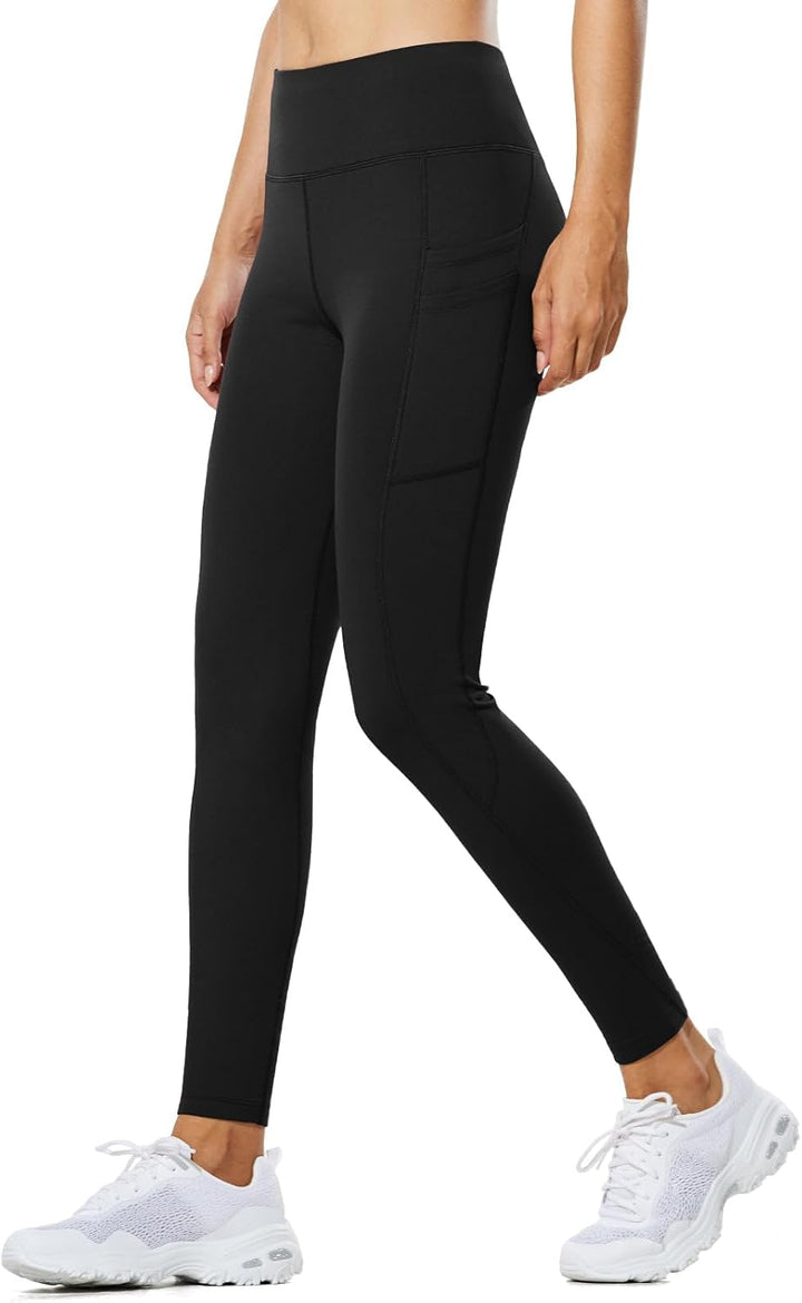 BALEAF Thermo Leggings Damen Winter Leggings high Waist Sportleggings mit Taschen Leggings yogahose