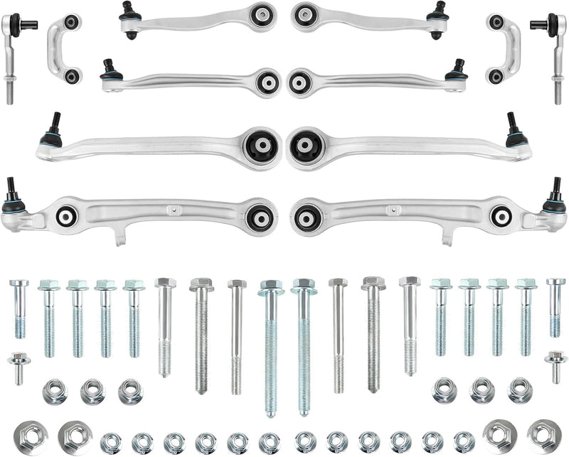 DOCAS 12 Stück Reparatursatz, Querlenkersatz 8F0498998 4F0498998S1 4F0498998 für A6 4F C6 2004-2011