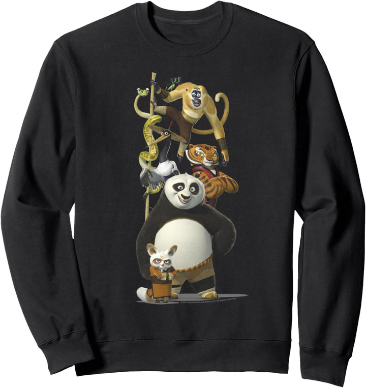 Kung Fu Panda Po And The Furious Five Portrait Sweatshirt