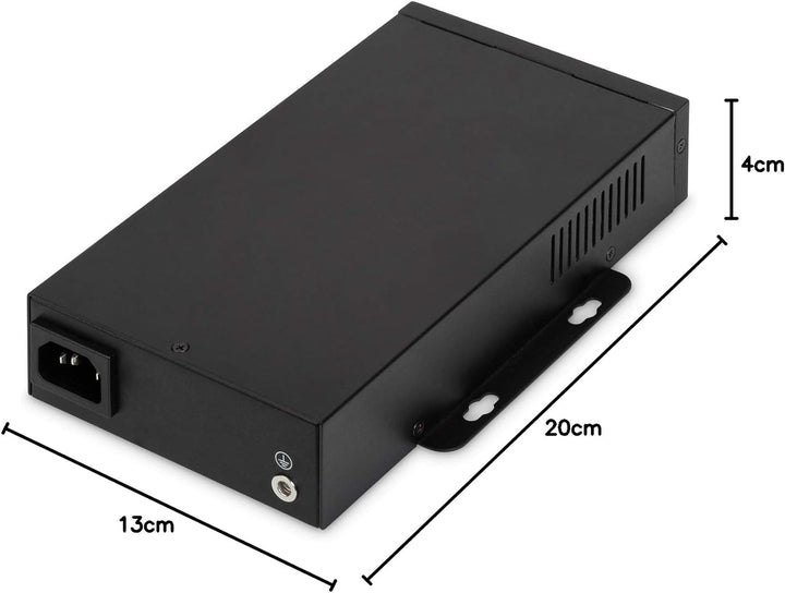 DIGITUS PoE++ Injektor - IEEE802.3at - Gigabit Ethernet - 95 Watt - max. 55 Volt - PoE Modus A & Mod