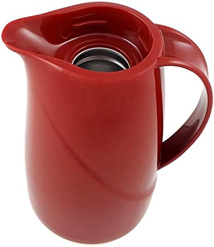 Helios Wave S + Kunststoff-Isolierkanne Drehverschluss rot 1,0 l spülmaschinenfest 1,0 Liter Rot, 1,