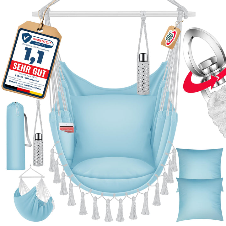 KESSER® Hängesessel Safari XXL Hängestuhl für Erwachsene & Kinder Hängematte bis 150 kg Hängesitz Au