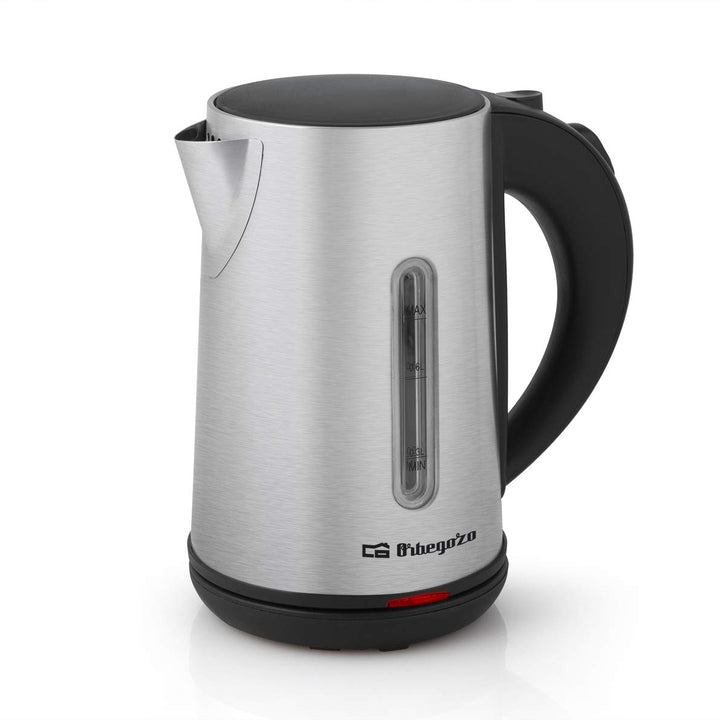 Orbegozo KT 6022 - Elektrischer Wasserkocher, 0,8 Liter Fassungsvermögen, Edelstahl, automatische Ab