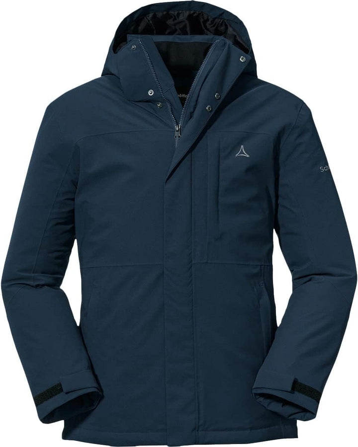 Schöffel Herren Insulated Jacket Bastianisee M, funktionale Winterjacke mit abnehmbarer Kapuze, wass