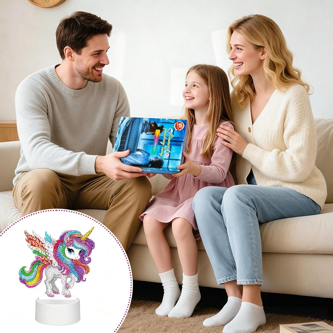 Zoyomax Diamond Painting Nachtlicht, Basteln für Erwachsene, 3D Kreative Diamond Painting Lampe Einh