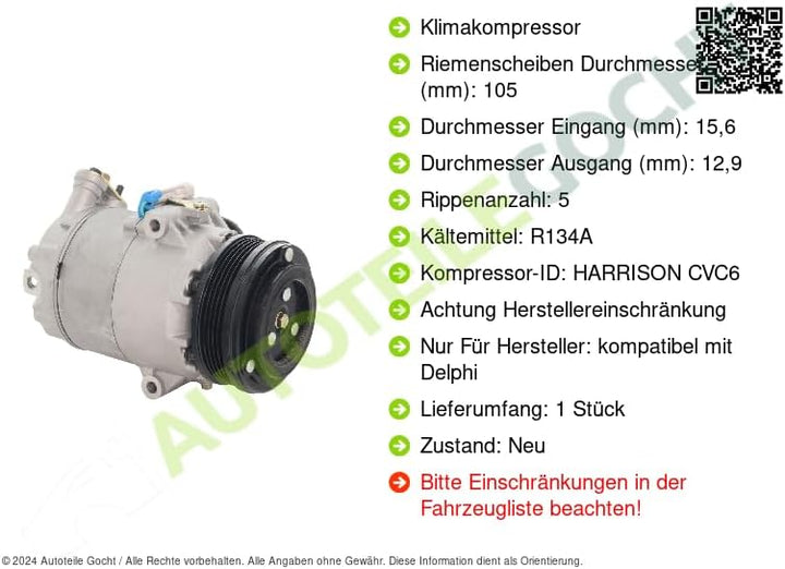 Delphi TSP0155025 Kompressor, Klimaanlage