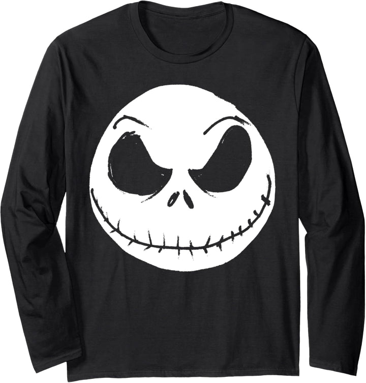 Disney The Nightmare Before Christmas Jack Skellington Face Langarmshirt
